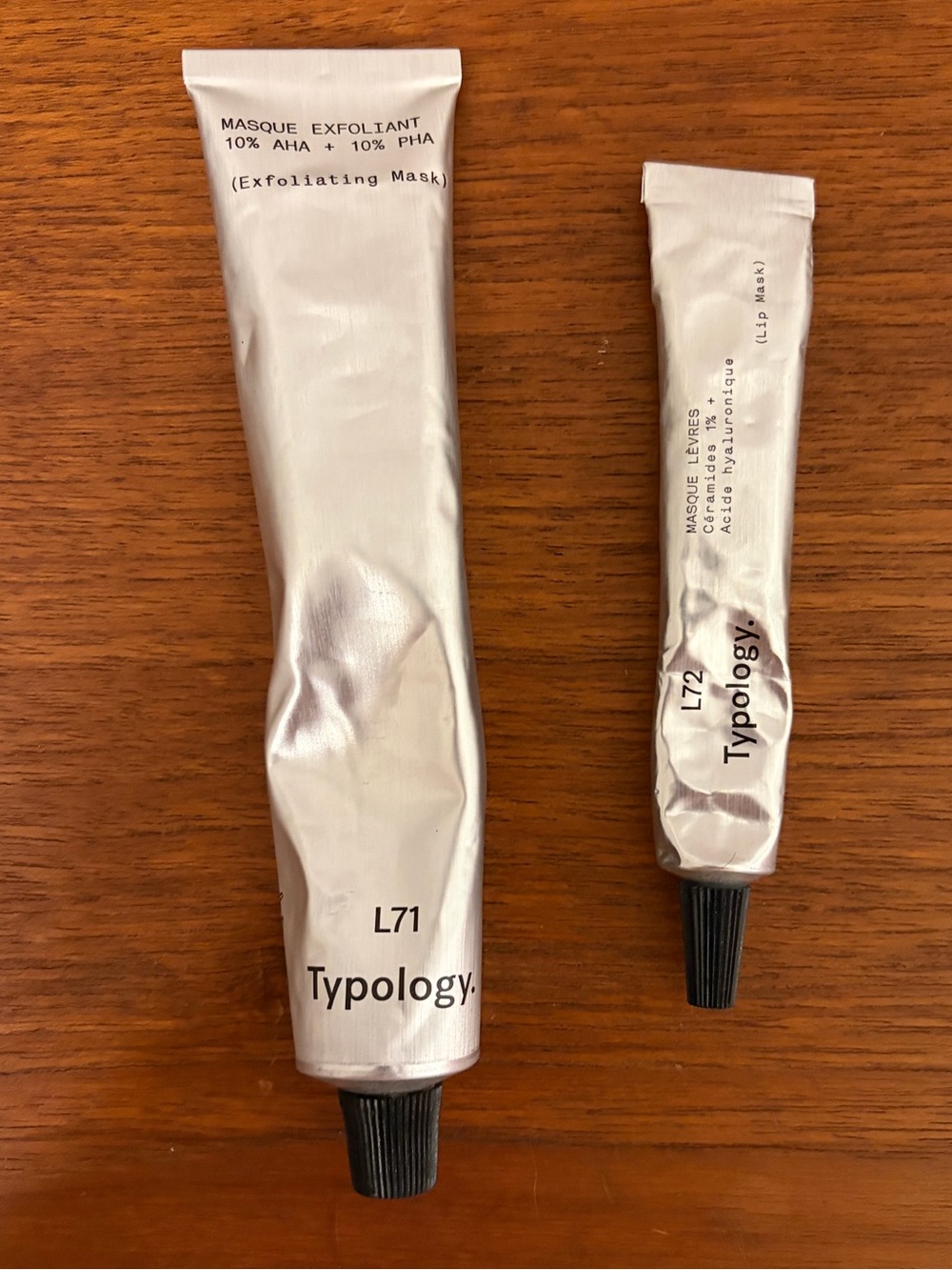Typology bundle: L71 exfoliating mask and L72 lip mask
